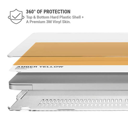 Amber Yellow MacBook Air 15in (2023-2025) Case plus Skin